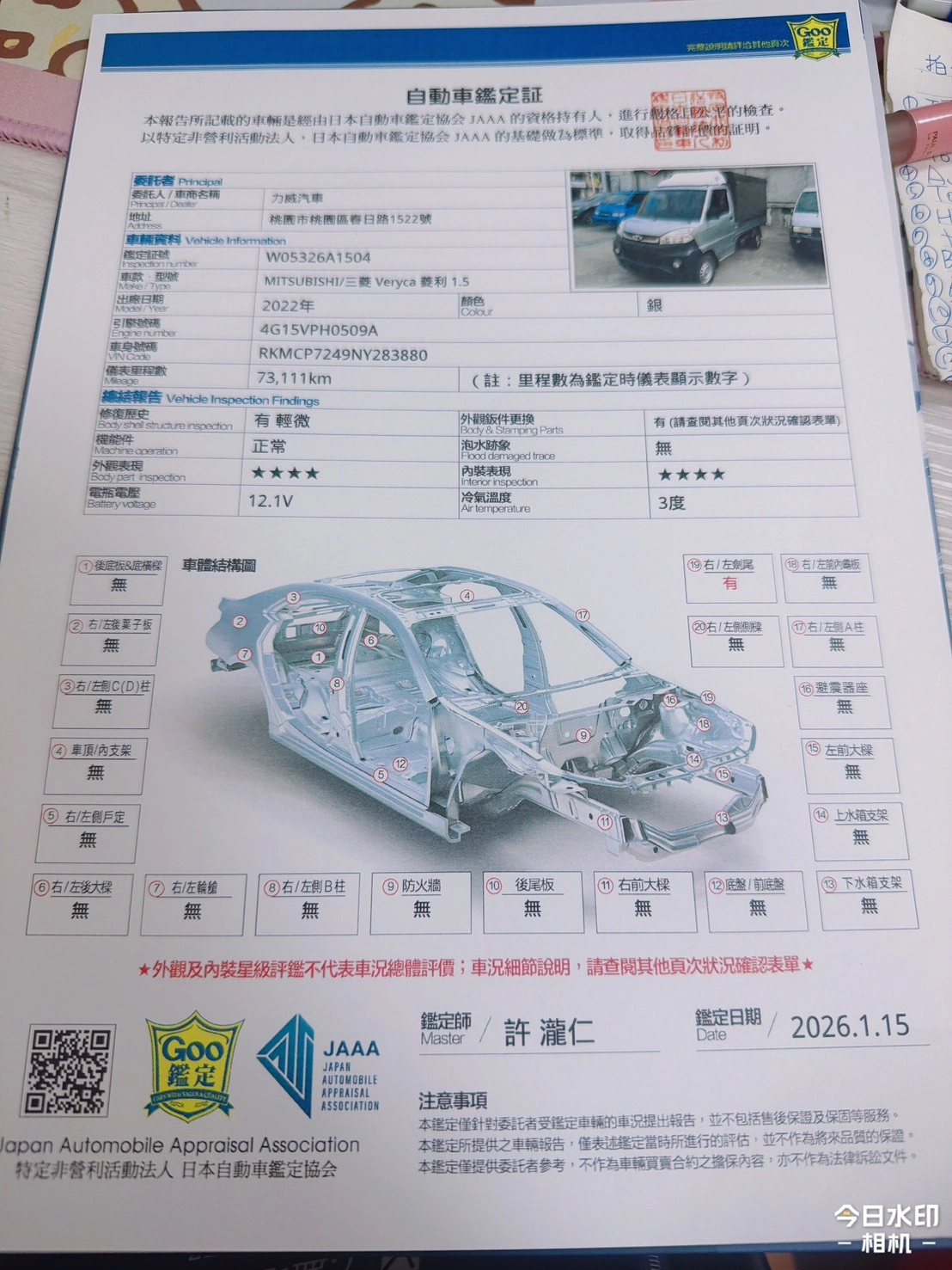 2022 TOYOTA A190 銀  BPC 9076