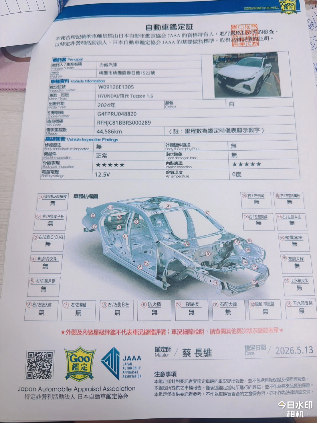 2024 HYUNDAI  TUCSON白   BNG 8701