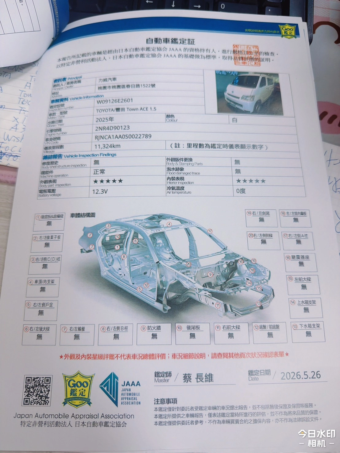 2025 toyota town ace 白  BXX 0109