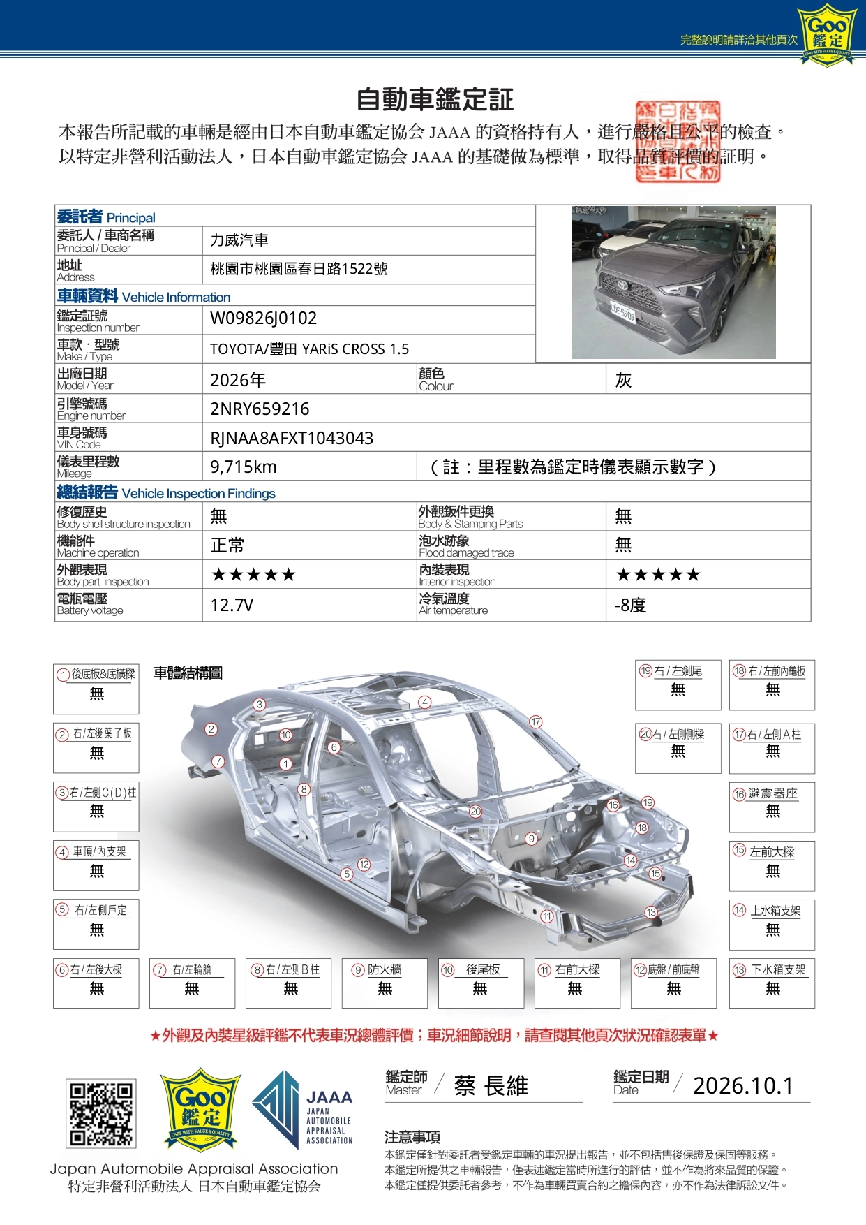 2026 Toyota YC 灰  CDE 5909 page 0003